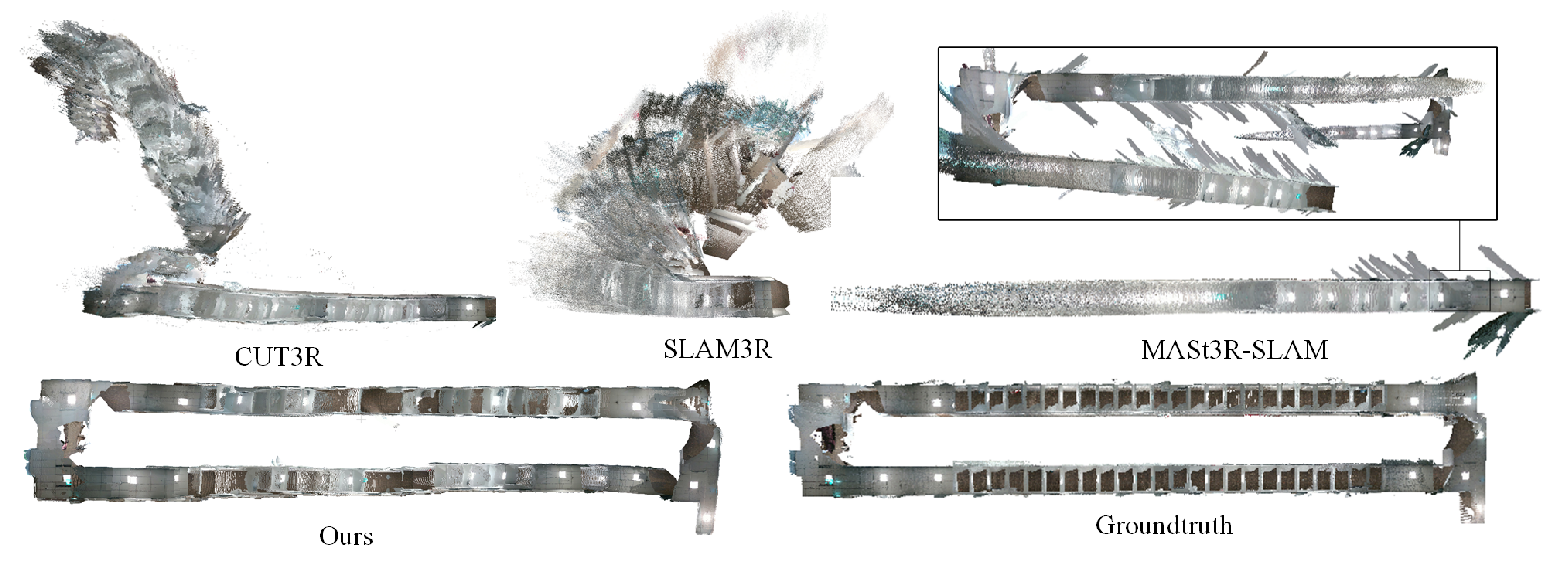 Figure 5. Qualitative scene reconstruction results on the NES dataset.